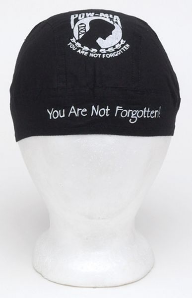 AC228<br>Cotton Skull Cap W/ P.O.W.-M.I.A. You Are Not Forgotten Logo