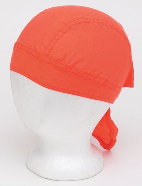 AC236<br>Cotton Plain Orange Skull Cap