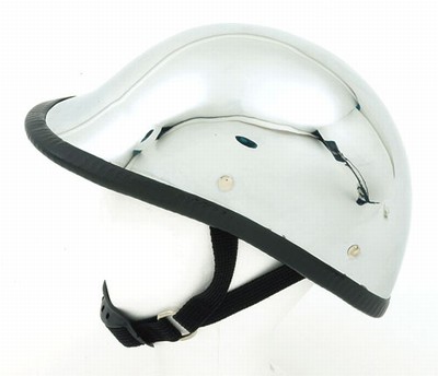 HC104<br>Chrome jockey / hawk novelty helmet, Y-strap, Q-release