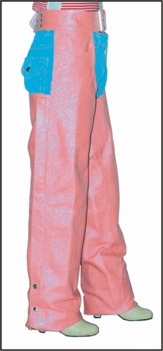 C332-Pink<br>Ladies Pink Leather Chaps