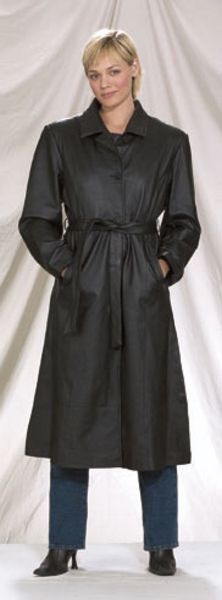 DF2<br>Ladies long coat with zipout lining with belt