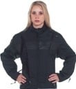 DLJ268<br>Ladies textile & leather racer jacket