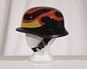 2402<br>German shiny novelty helmet with flame Y-strap, Q-release