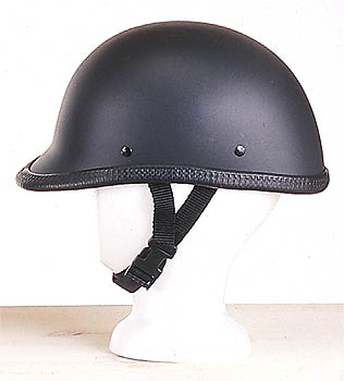 H504<br>Jockey / Hawk novelty flat black helmet, Y-strap, Q-release