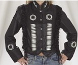 DLJ260<br>Ladies Jacket with beads, bone, braid  