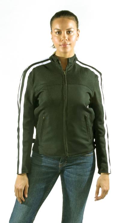 DLJ273-Reversible<br>Ladies soft leather racer jacket