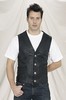 MV317-09<br>Deluxs Leather Vest w/Side Laces - Buffalo Nickel Snaps (Medium Weight)
