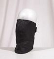 Large leather face mask with air holes and adjustable velcro straps